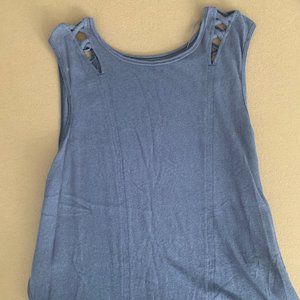 Free People Purple Cotton Tunic Top